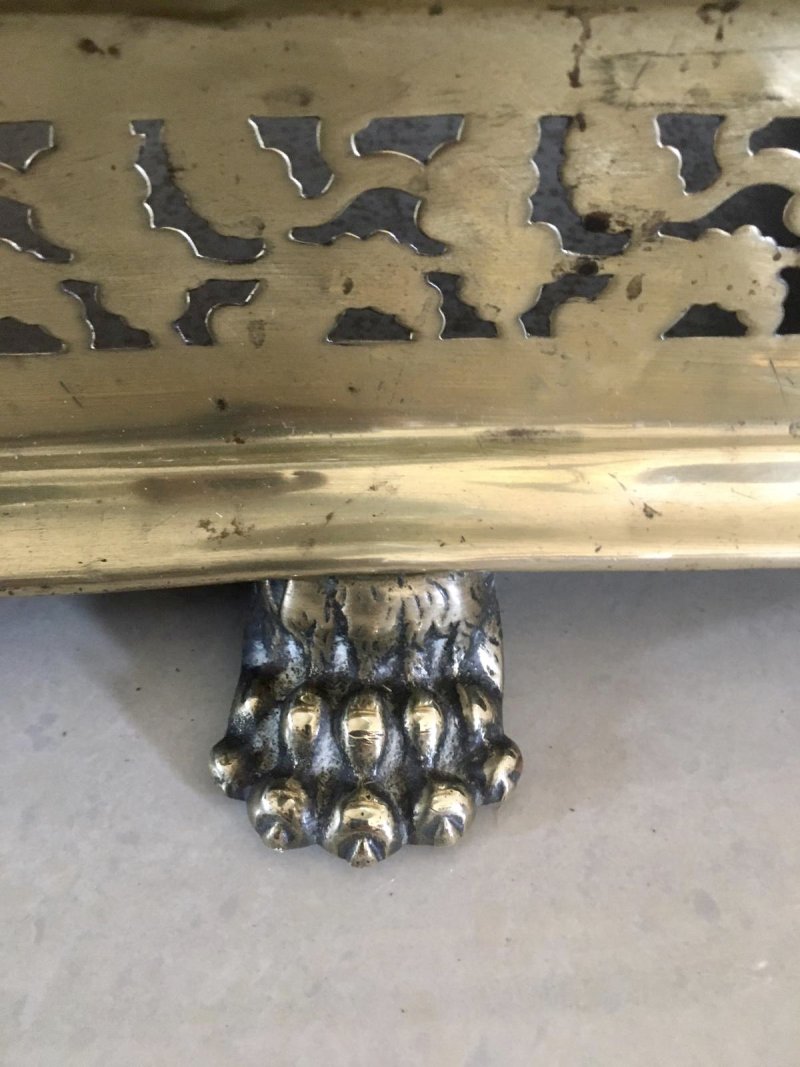 Antique Quality Regency Brass Fender - Image 3